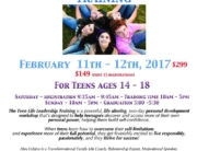 Teen Life Leadership Training February 11-12, 2017 at SCVi Charter School